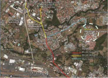 Mapa de nuestra ubicaci�n en Villas de Alicante, Alajuela.