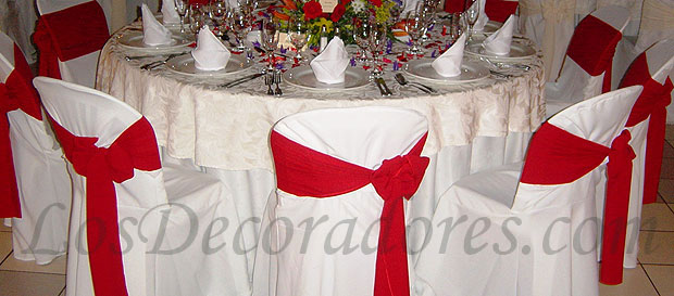 Decoración de sillas - Mantelería